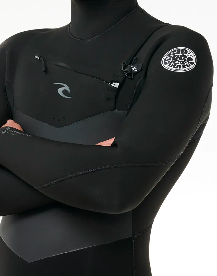 RIP CURL DAWN PATROL 5/4 CHEST ZIP HOOD WETSUIT