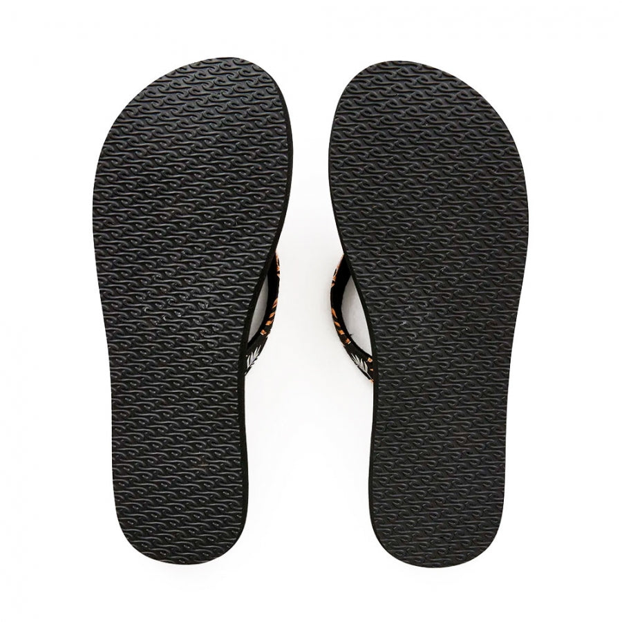 RIP CURL FREEDOM BLOOM OPEN TOE BLACK TAN