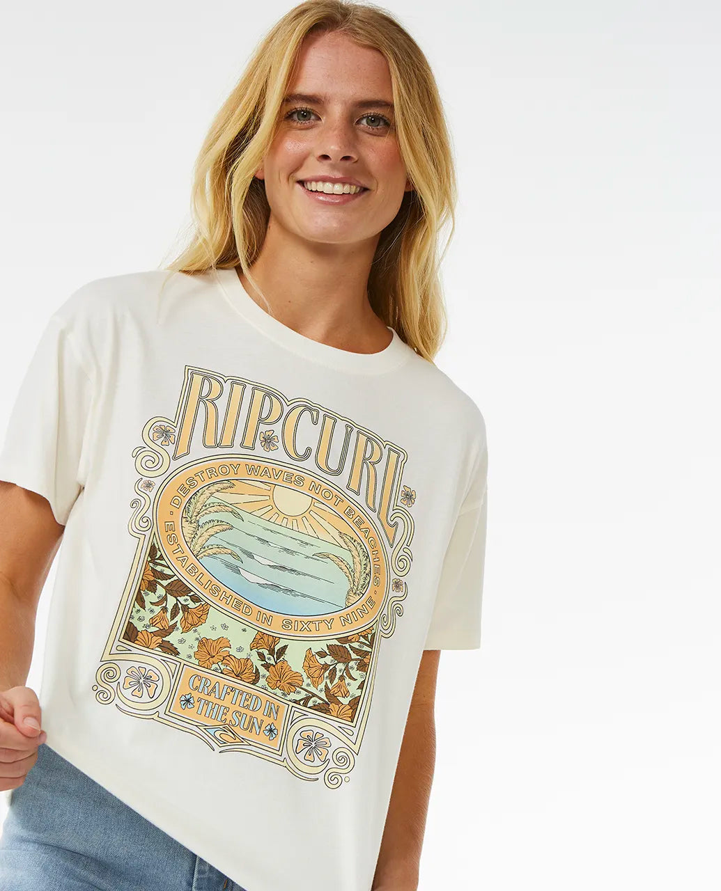 RIP CURL LONG DAYS RELAXED TEE BONE