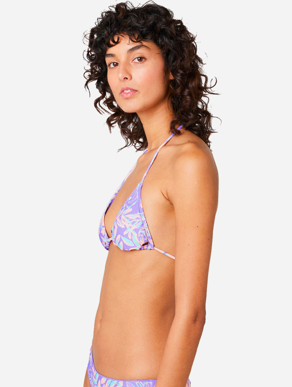 RIP CURL PALM PARTY SLIDING TRIANGLE BIKINI TOP PURPLE