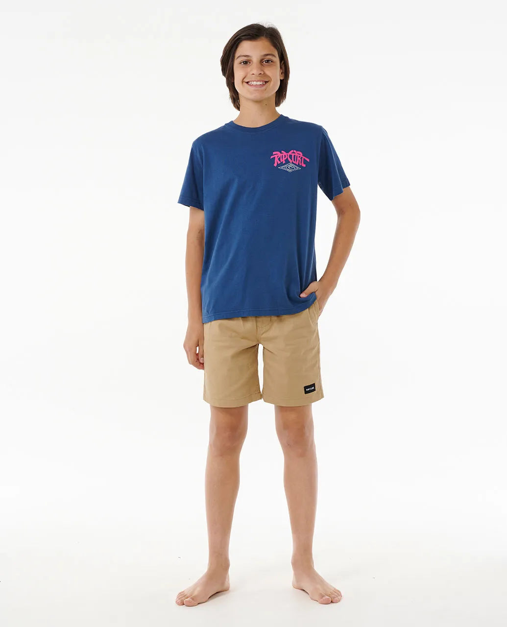 RIP CURL SHRED TILL DEAD TEE BOY WASHED NAVY