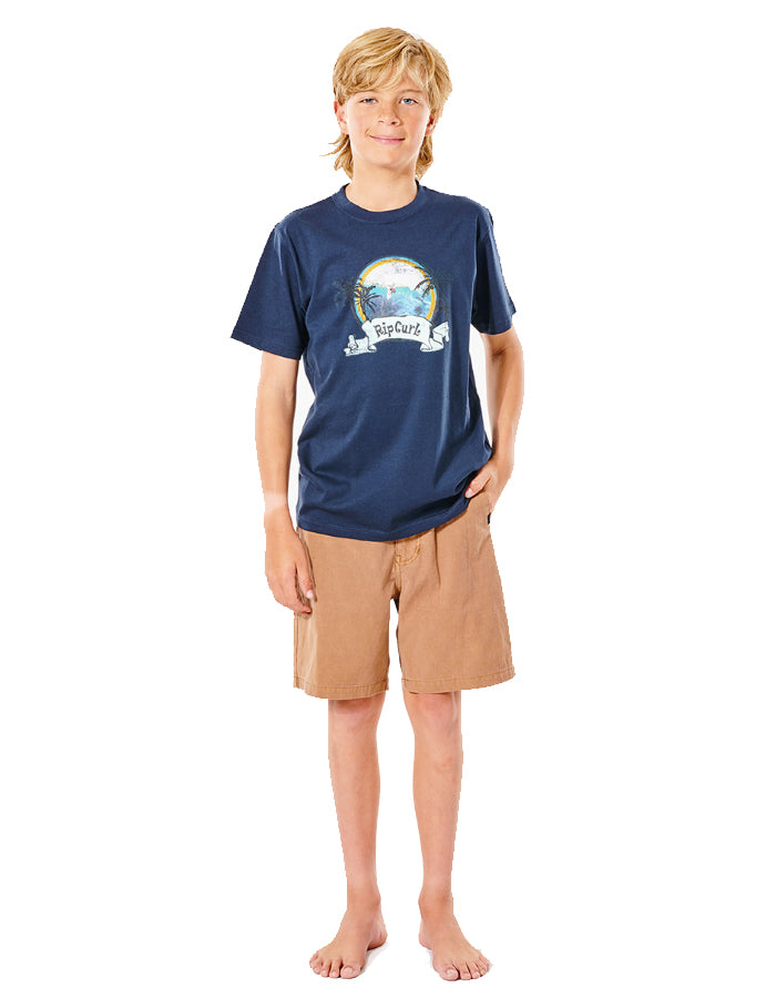  RIP CURL ACTION TEE BOY NAVY