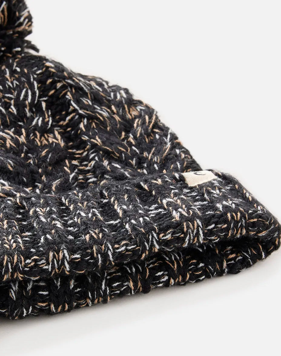  RIP CURL CLASSIC REG POM POM BEANIE BLACK