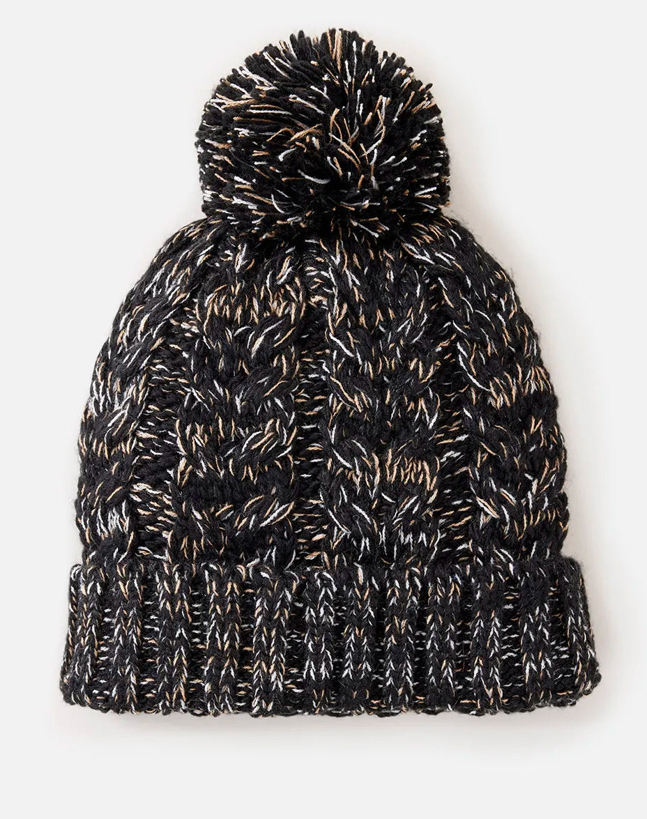  RIP CURL CLASSIC REG POM POM BEANIE BLACK