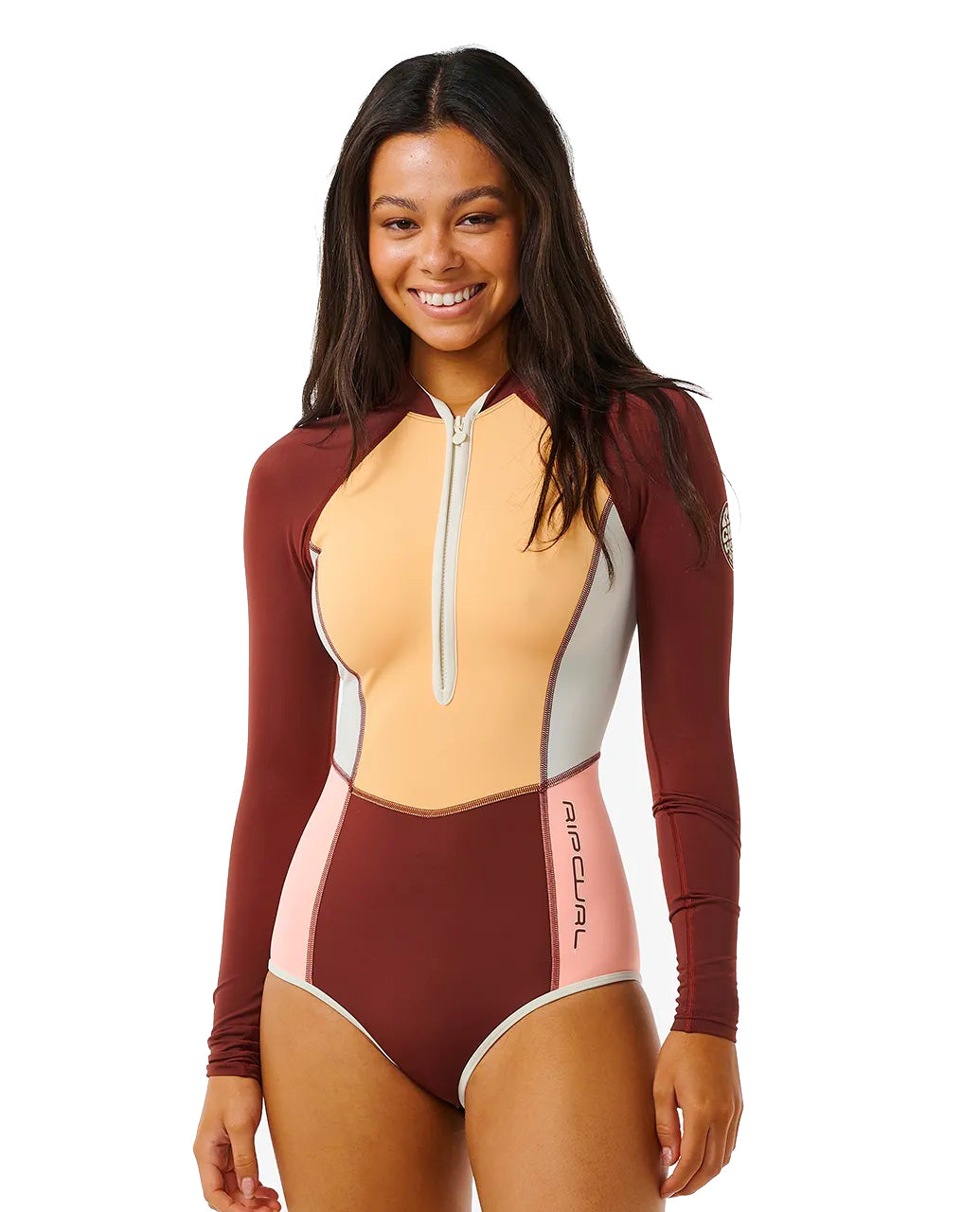 RIP CURL BLOCK PARTY LONGSLEEVE SURFSUIT UPF50+ PLUM