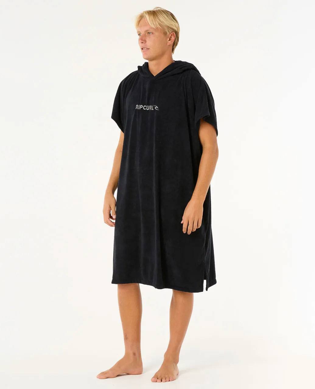  RIP CURL BRAND HOODED PONCHO BLACK GREY