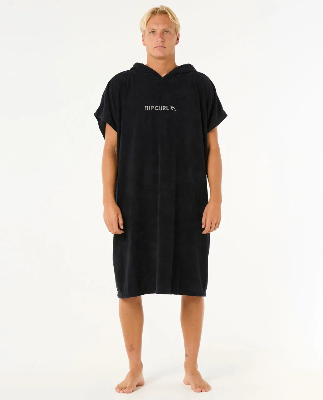  RIP CURL BRAND HOODED PONCHO BLACK GREY