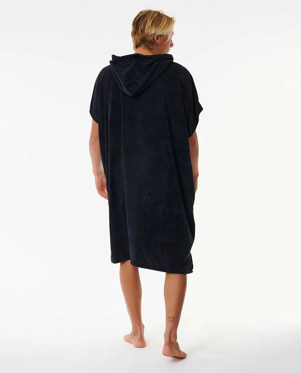  RIP CURL BRAND HOODED PONCHO BLACK GREY
