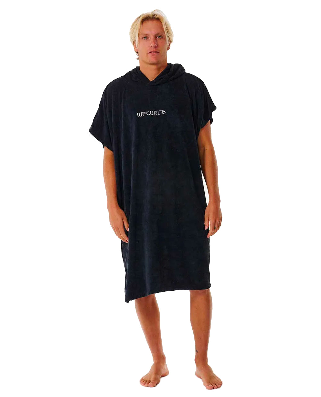  RIP CURL BRAND HOODED PONCHO BLACK GREY