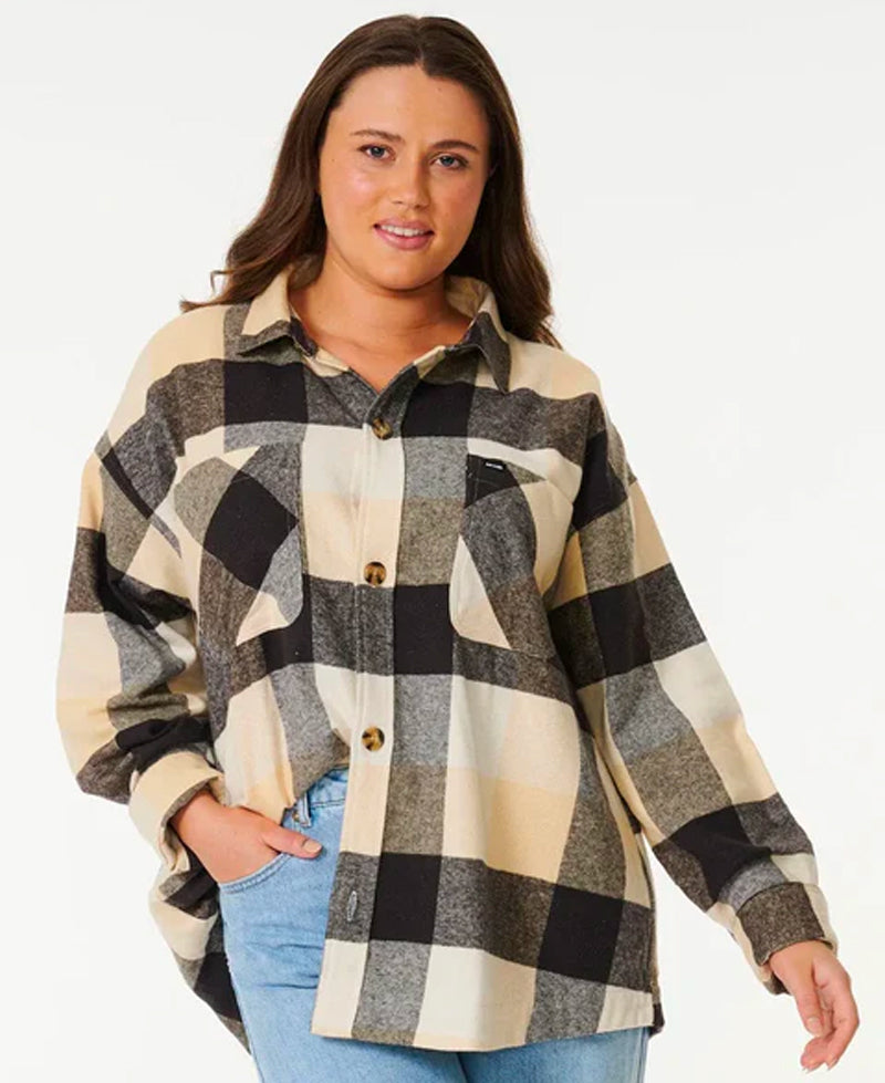  RIP CURL LA ISLA FLANNEL SHIRT BLACK