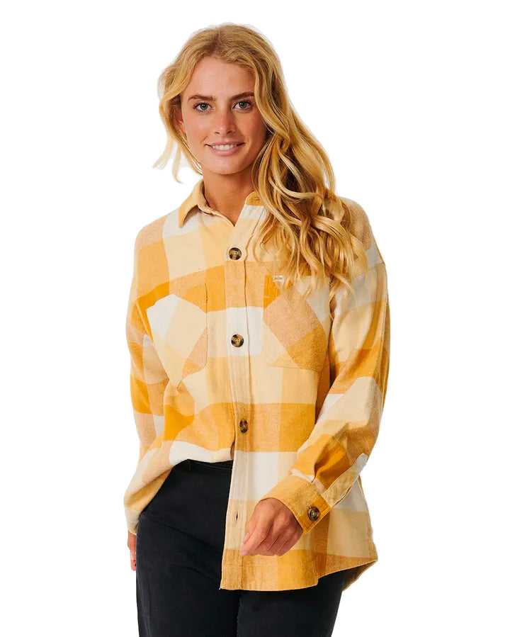  RIP CURL LA ISLA FLANNEL SHIRT GOLD