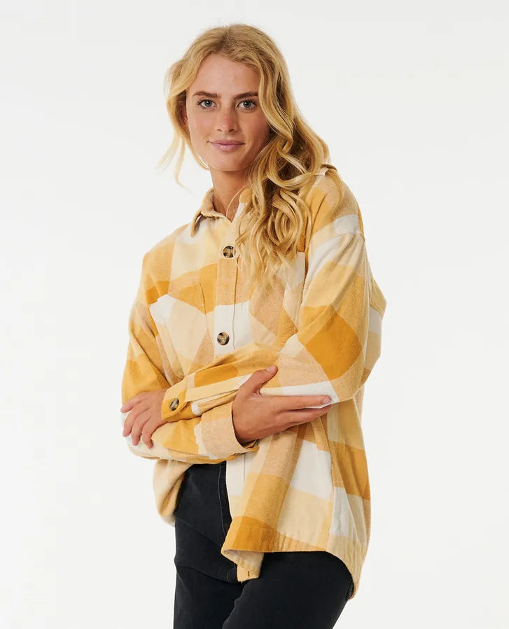  RIP CURL LA ISLA FLANNEL SHIRT GOLD