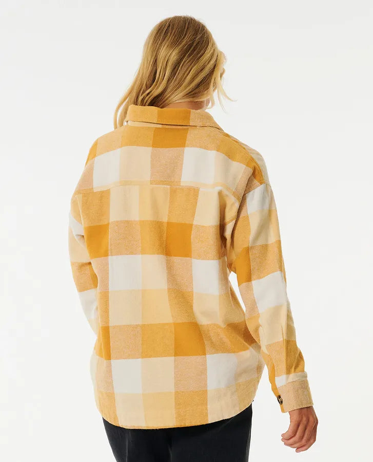  RIP CURL LA ISLA FLANNEL SHIRT GOLD