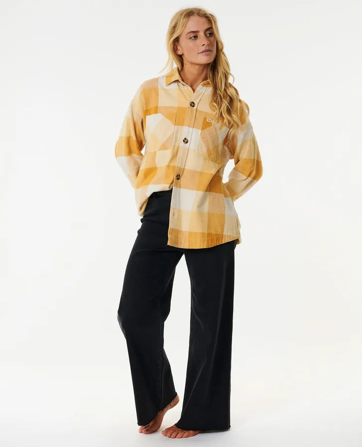  RIP CURL LA ISLA FLANNEL SHIRT GOLD