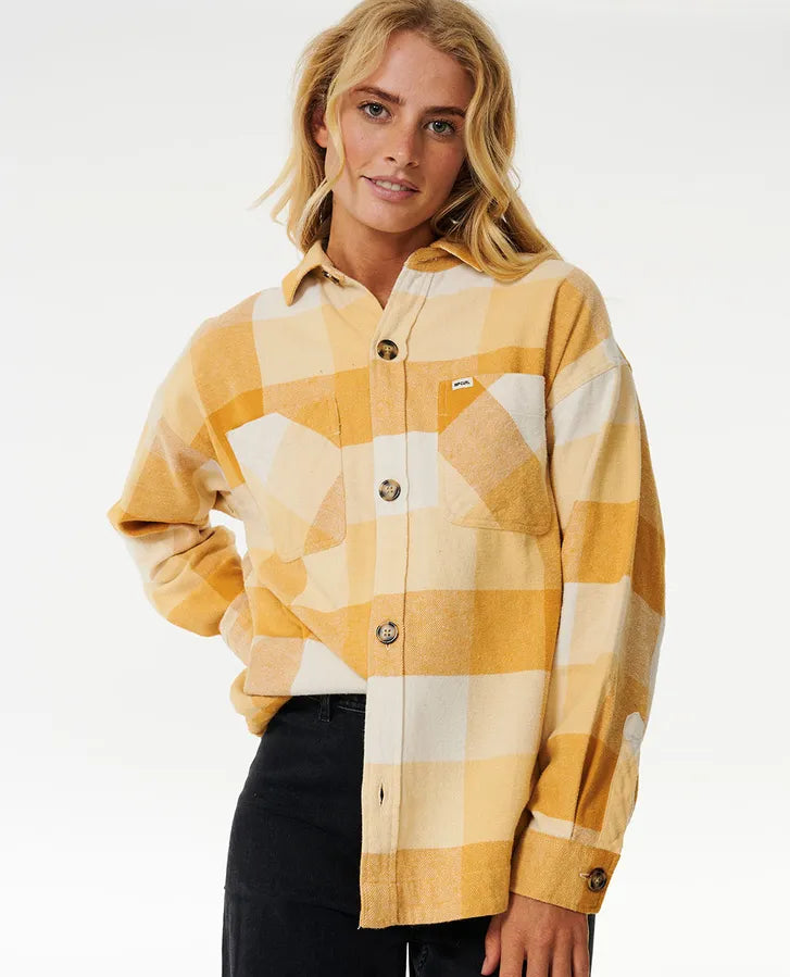  RIP CURL LA ISLA FLANNEL SHIRT GOLD
