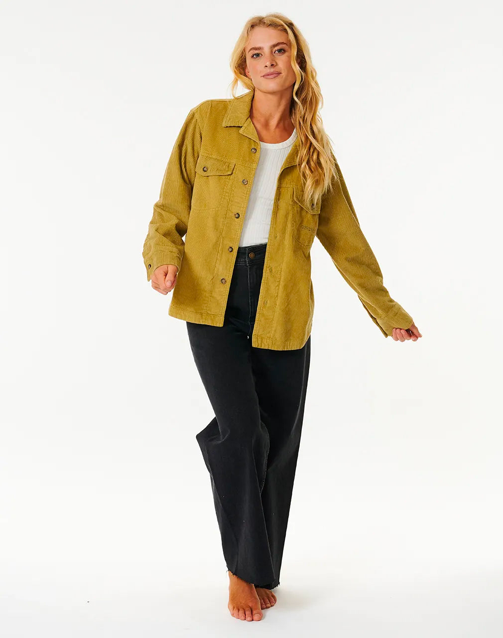  RIP CURL STEVIE CORD SHIRT KHAKI