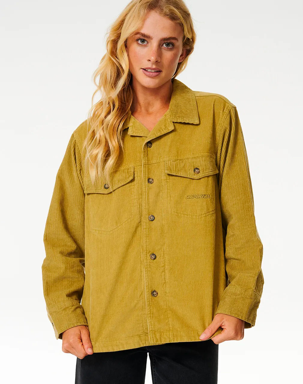 RIP CURL STEVIE CORD SHIRT KHAKI