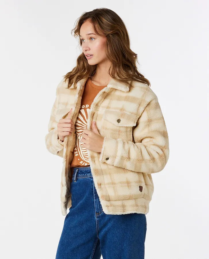  RIP CURL SUNRISE SESSION SHERPA JACKET BEIGE