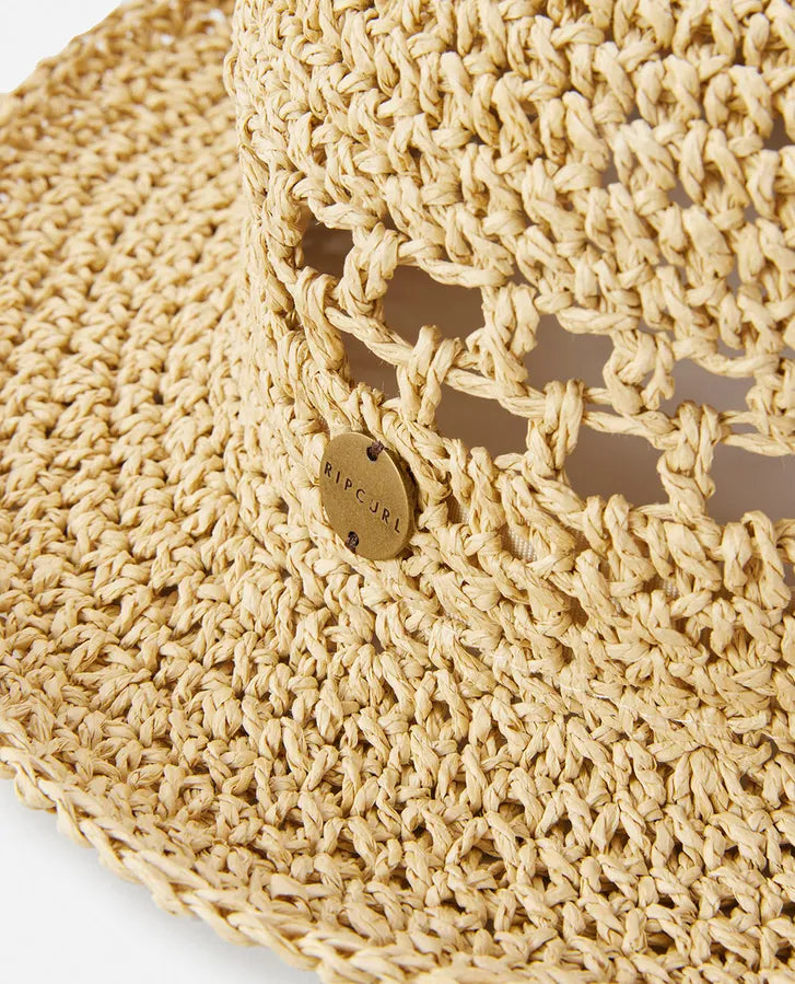  RIP CURL ESSENTIALS CROCHET BUCKET NATURAL