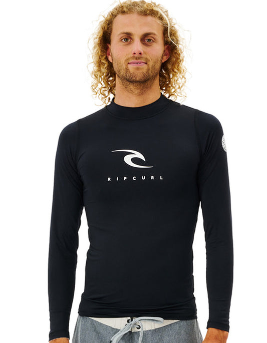  RIP CURL CORPS LONG SLEEVE UV TEE BLACK