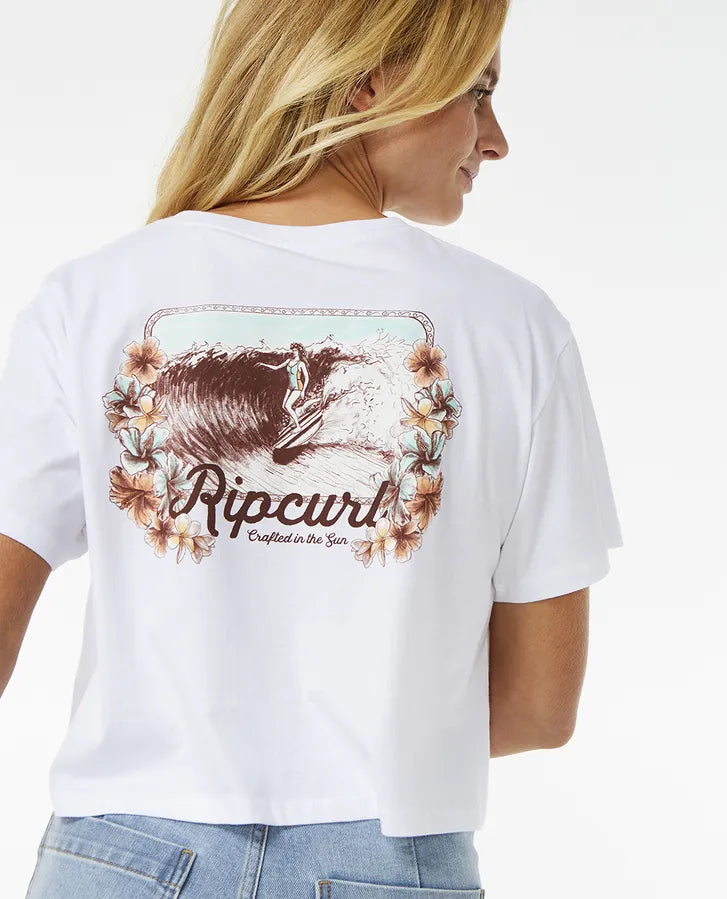  RIP CURL DANCING CROP TEE WHITE