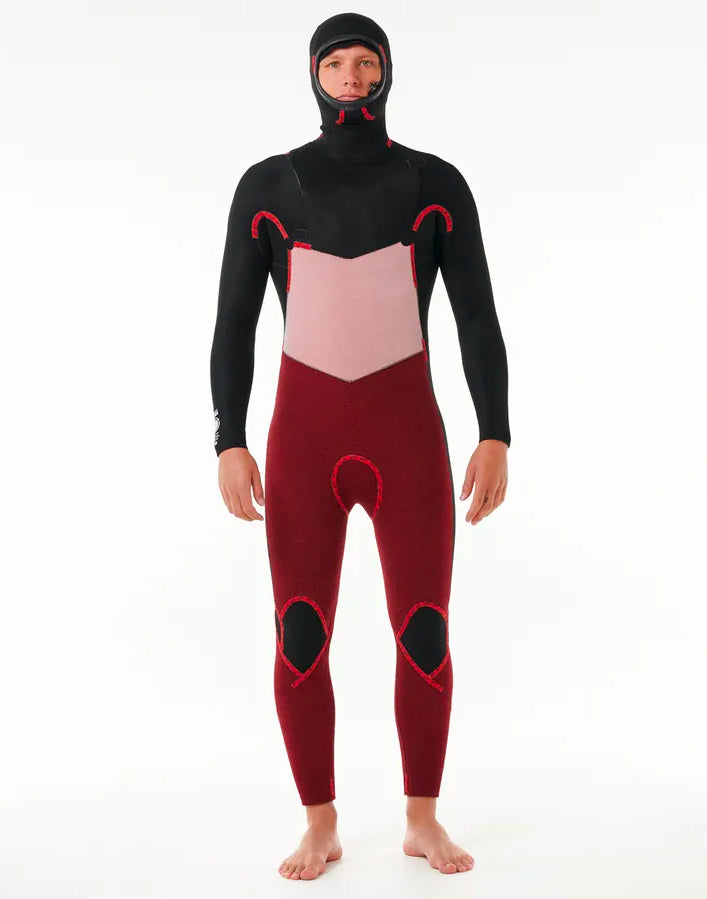 RIP CURL DAWN PATROL 5/4 CHEST ZIP HOOD WETSUIT