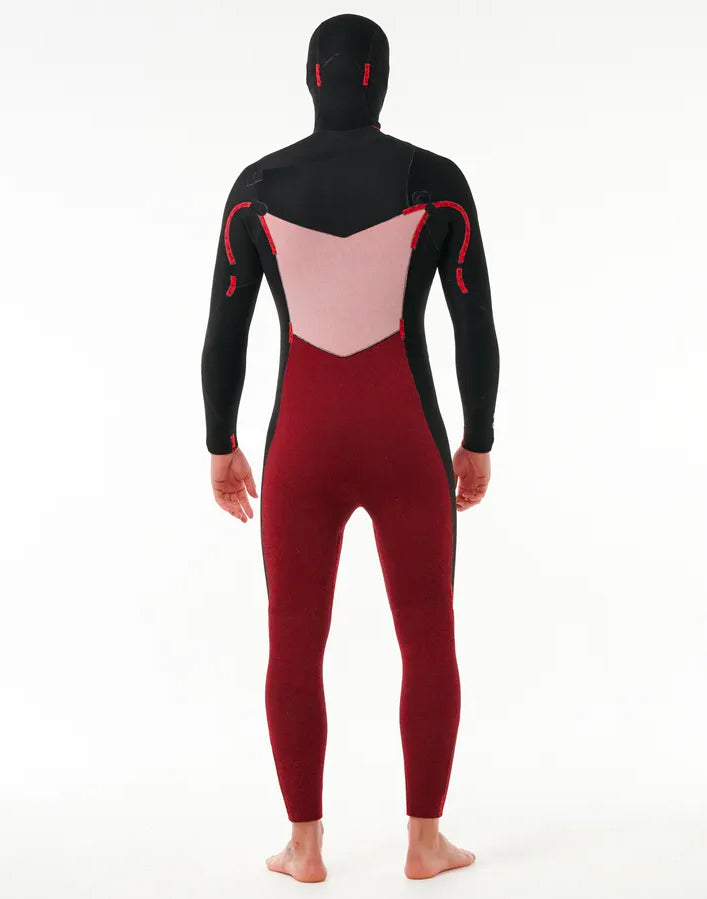  RIP CURL DAWN PATROL 5/4 CHEST ZIP HOOD WETSUIT