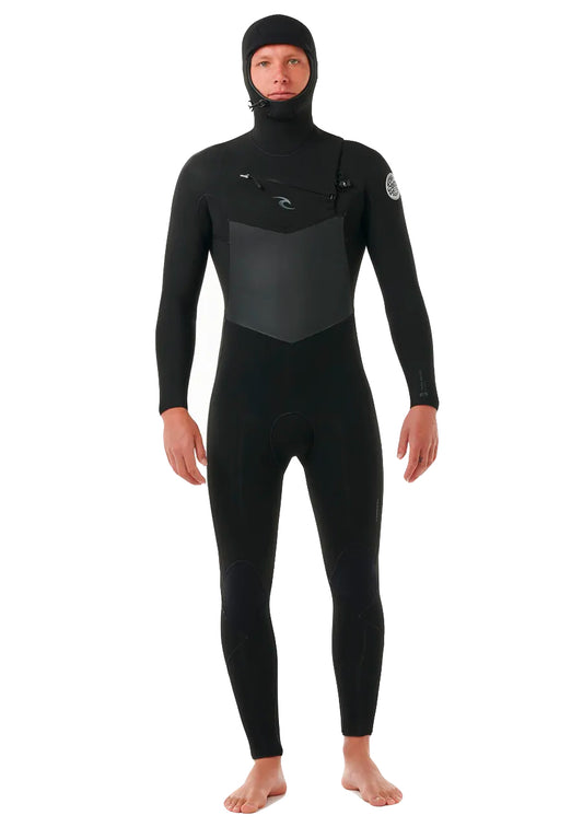  RIP CURL DAWN PATROL 5/4 CHEST ZIP HOOD WETSUIT