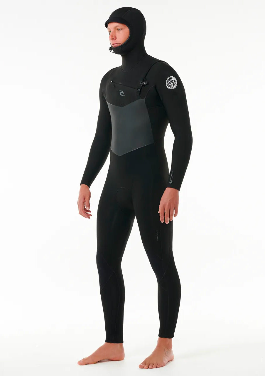  RIP CURL DAWN PATROL 6/4 CHEST ZIP HOOD WETSUIT