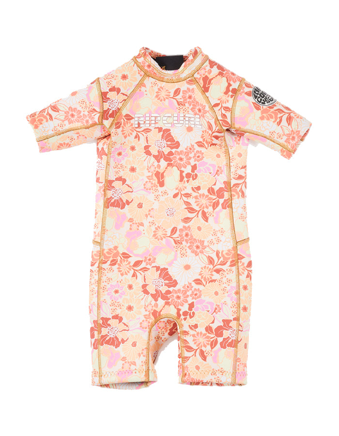  RIP CURL GROMS DAWN PATROL BACK ZIP SPRINGSUIT PEACH
