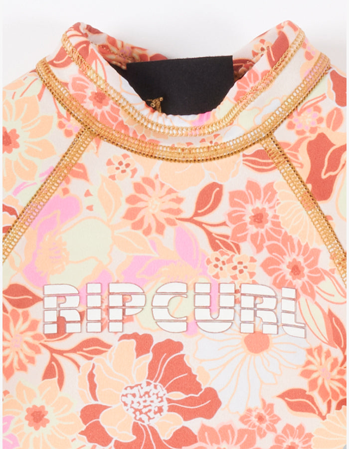 RIP CURL GROMS DAWN PATROL BACK ZIP SPRINGSUIT PEACH