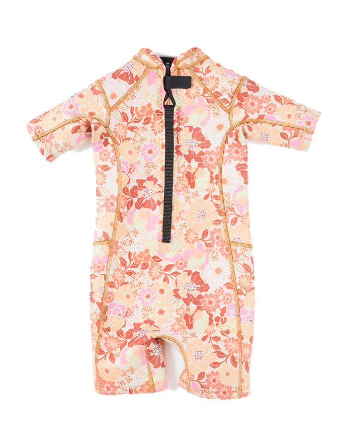  RIP CURL GROMS DAWN PATROL BACK ZIP SPRINGSUIT PEACH
