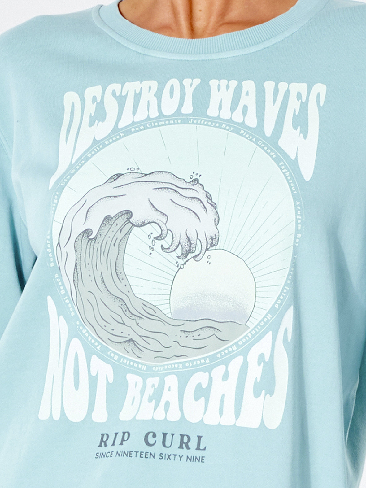  RIP CURL DESTROY WAVES CREW FLEECE