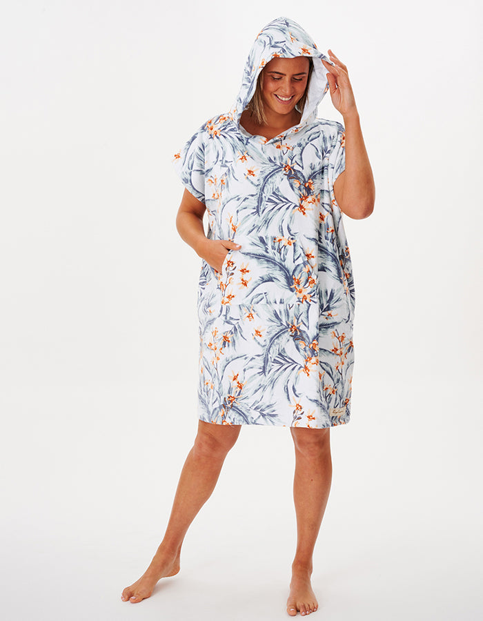  RIP CURL DIAMOND BAY HOODED TOWEL LIGHT BLUE