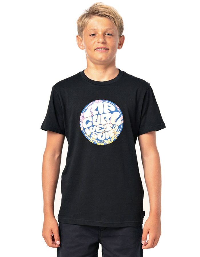  RIP CURL FILGREE WETTY TEE BOY BLACK