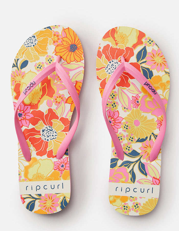  RIP CURL FLORAL WAVE SHAPERS OPEN TOE BONE