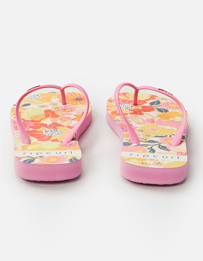  RIP CURL FLORAL WAVE SHAPERS OPEN TOE BONE