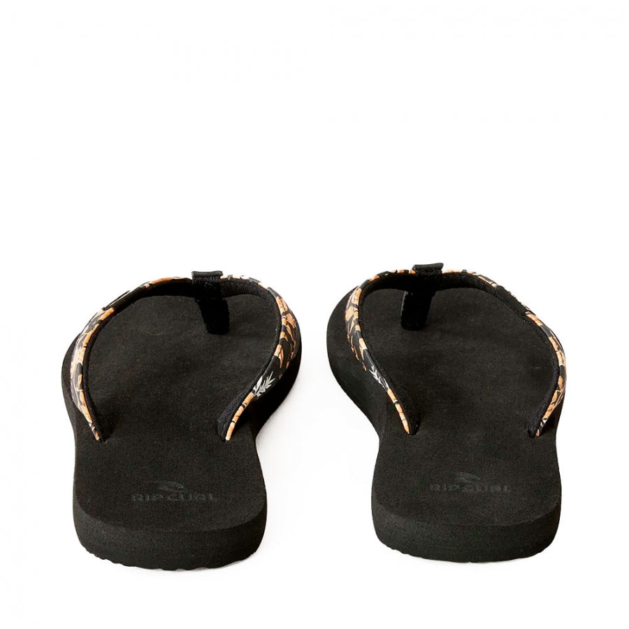  RIP CURL FREEDOM BLOOM OPEN TOE BLACK TAN