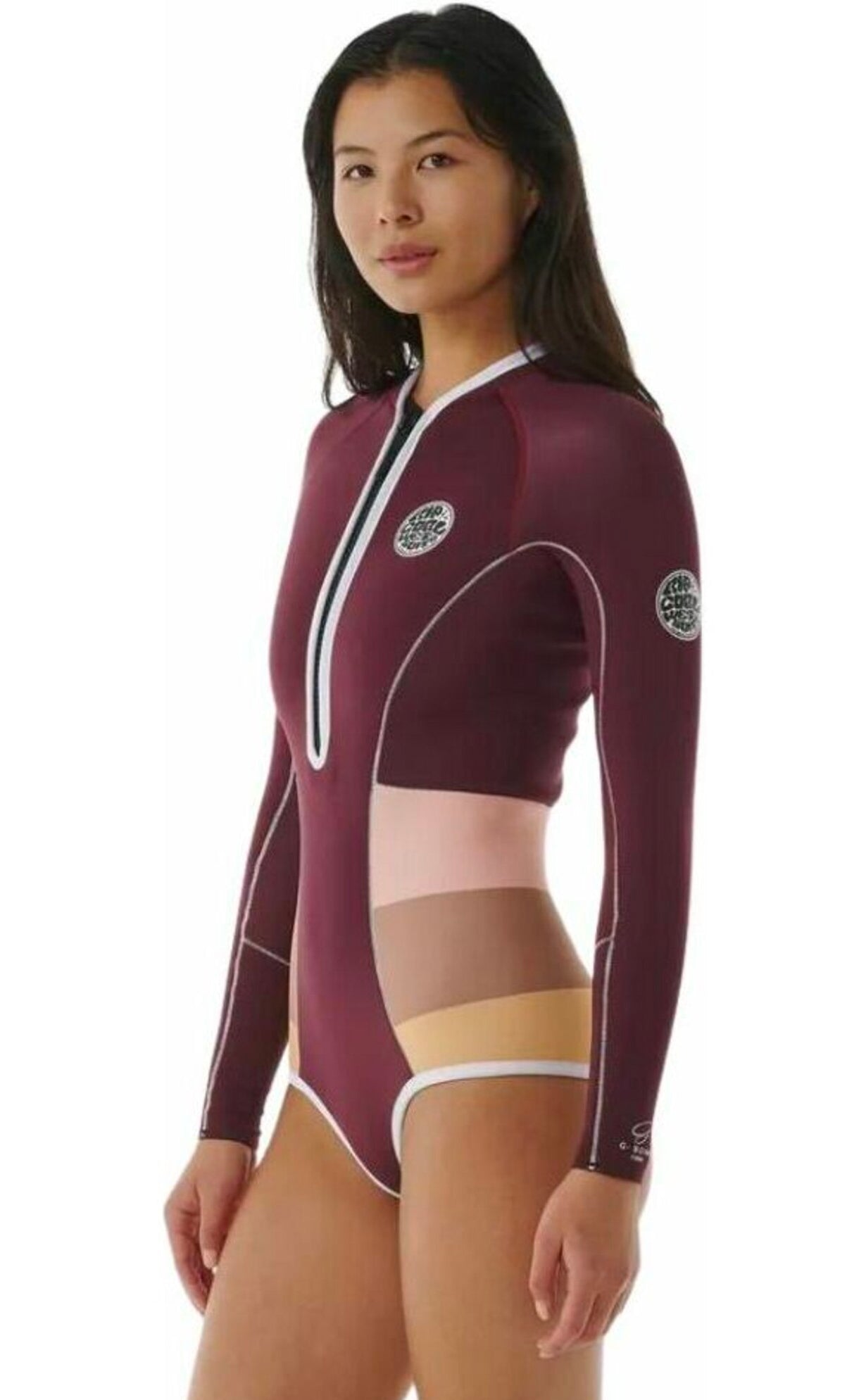  RIP CURL G BOMB 1MM LONG SLEEVE HIGH CUT SPRING SUIT FRONT ZIP PLUM
