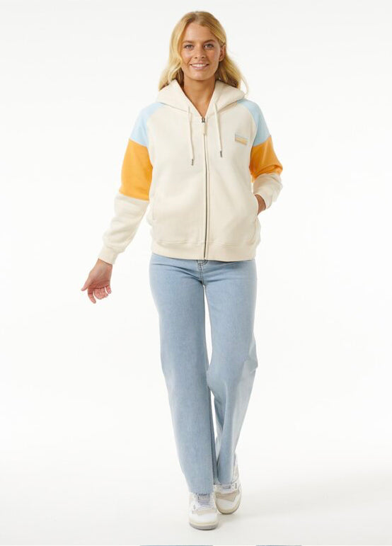  RIP CURL GALICIA FULL ZIP FLEECE BEIGE
