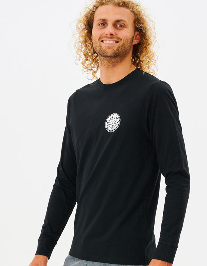  RIP CURL ICON OF SURF LONG SLEEVE UV50+ TEE BLACK