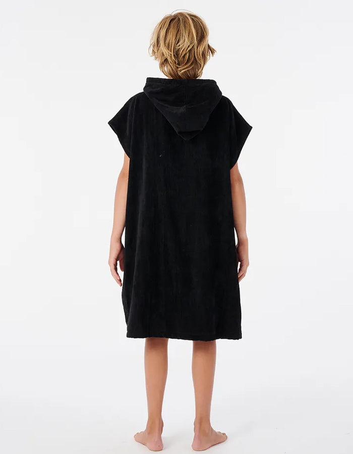  RIP CURL HOODED TOWEL BOYS BLACK 8-16 YEARS
