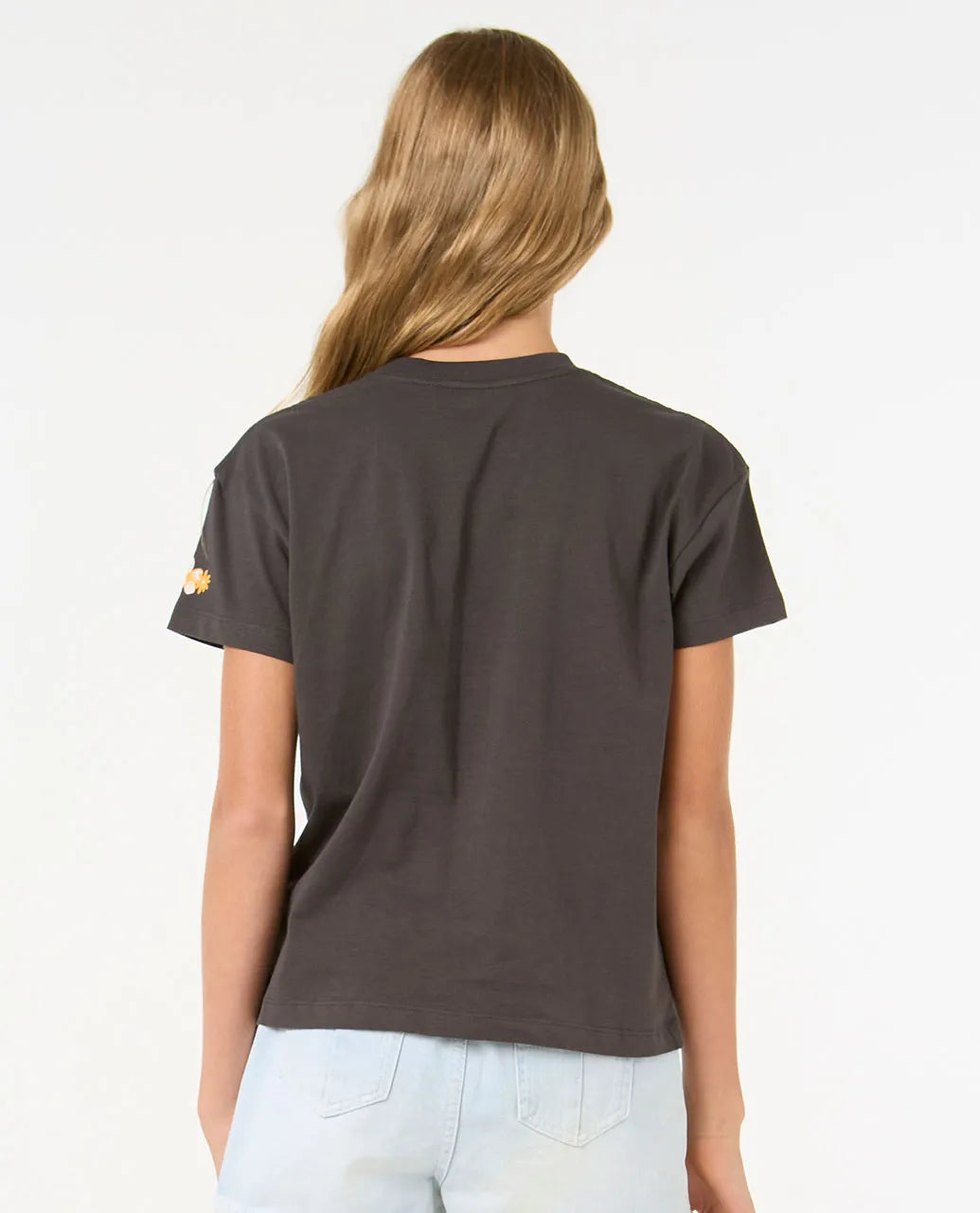  RIP CURL ISLAND BLISS ART TEE GIRL WASHED BLACK