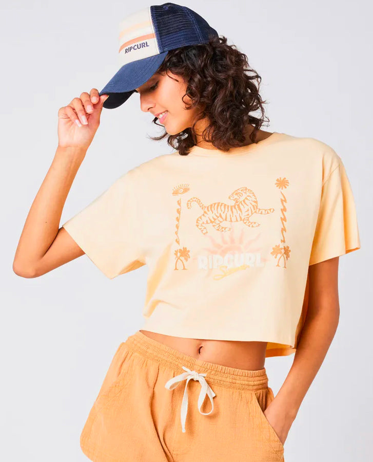  RIP CURL JEFFREY'S CROP TEE LIGHT ORANGE