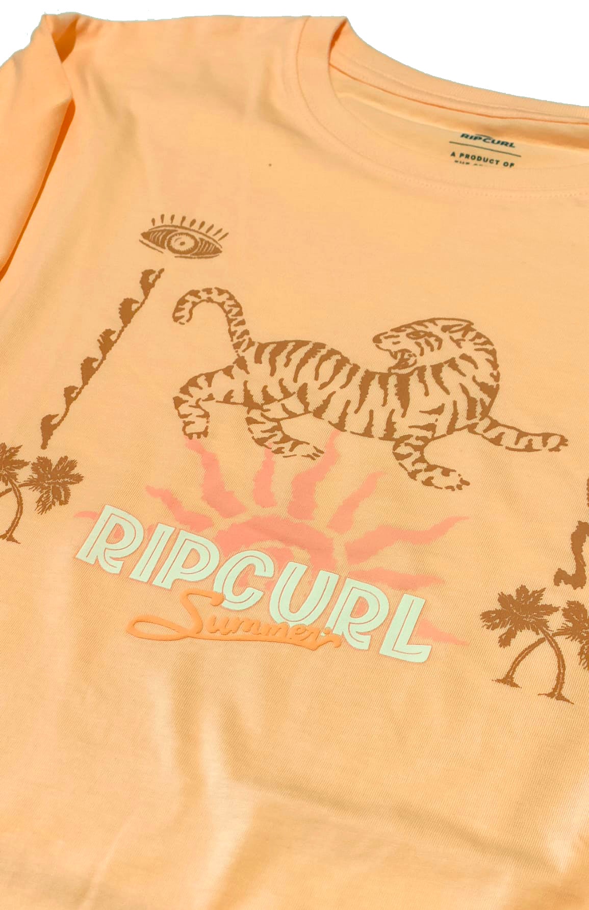  RIP CURL JEFFREY'S CROP TEE LIGHT ORANGE