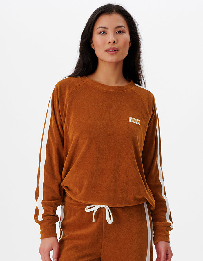  RIP CURL TERRY CREW FLEECE CINNAMON