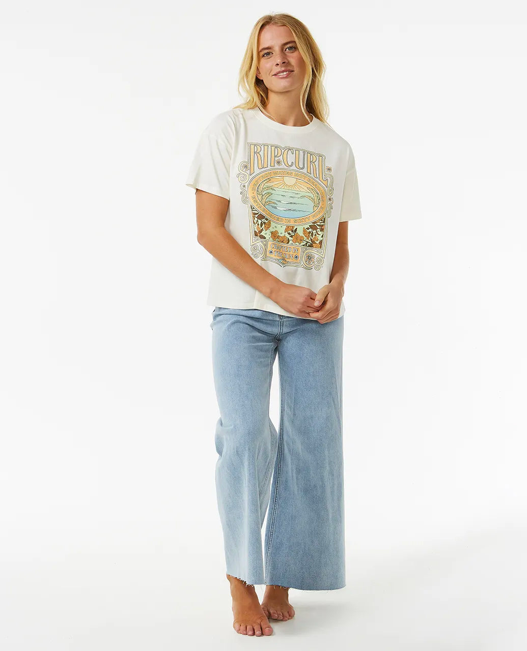  RIP CURL LONG DAYS RELAXED TEE BONE