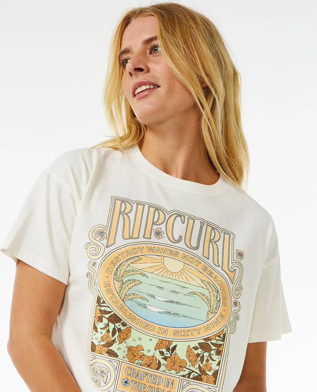  RIP CURL LONG DAYS RELAXED TEE BONE