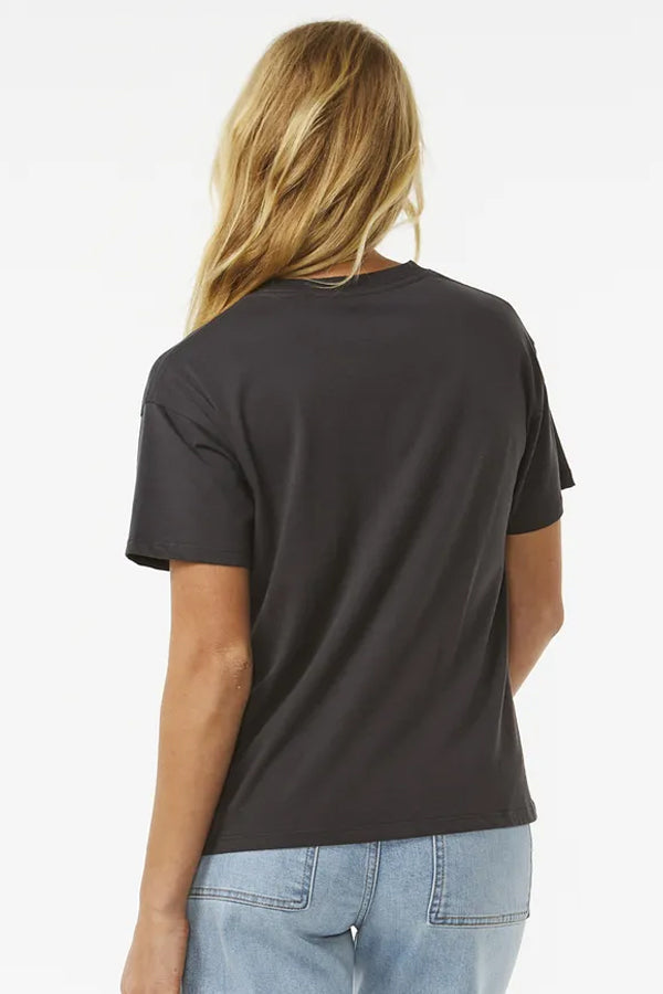  RIP CURL LONG DAYS RELAXED TEE WASHED BLACK