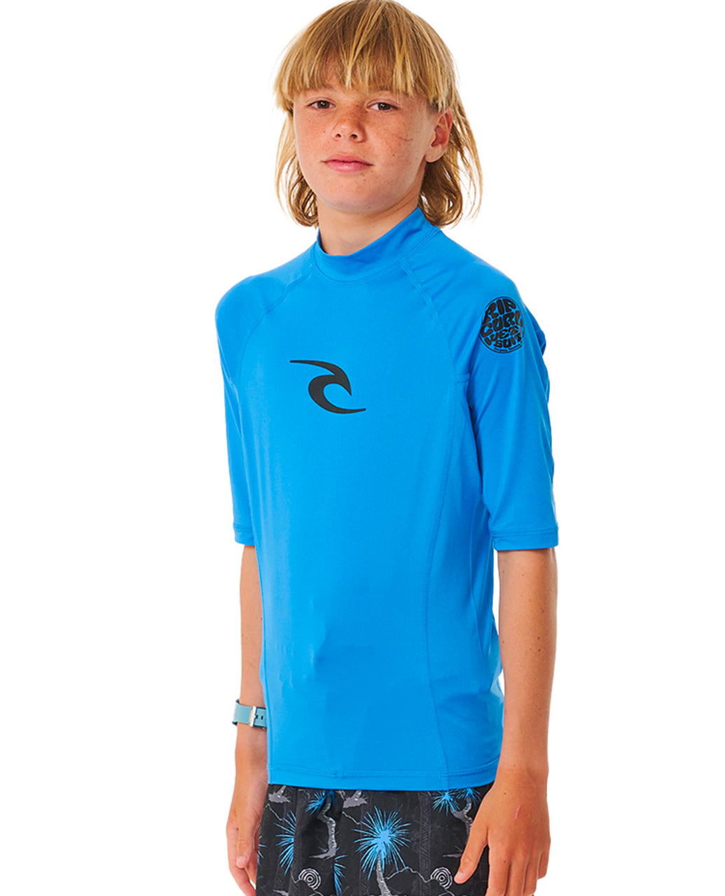  RIP CURL T-SHIRT BRAND WAVE UV SHORT SLEEVE UPF50+ BLUE GUM